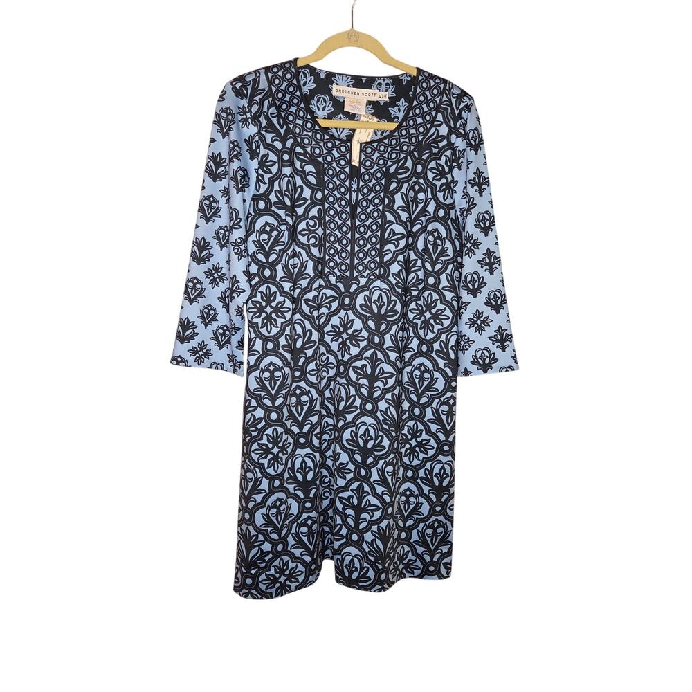 Gretchen Scott Blue print shift dress